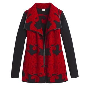 Chico's Ginger Blocked Jacquard Cardigan